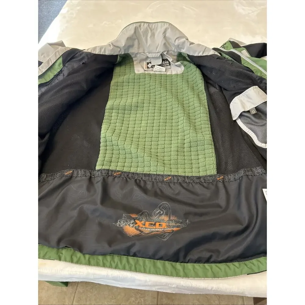 Columbia XCO Storm Dry Insulated Windbreaker Jacket Men M Black Grey Nylon Logo